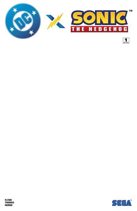 DC X SONIC THE HEDGEHOG #1 (OF 5) CVR C BLANK CARD STOCK VARIANT 2025 DC COMICS