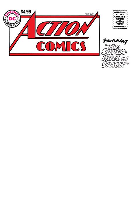 03/11/2026 ACTION COMICS #242 FACSIMILE EDITION CVR B BLANK CARD STOCK VARIANT DC COMICS