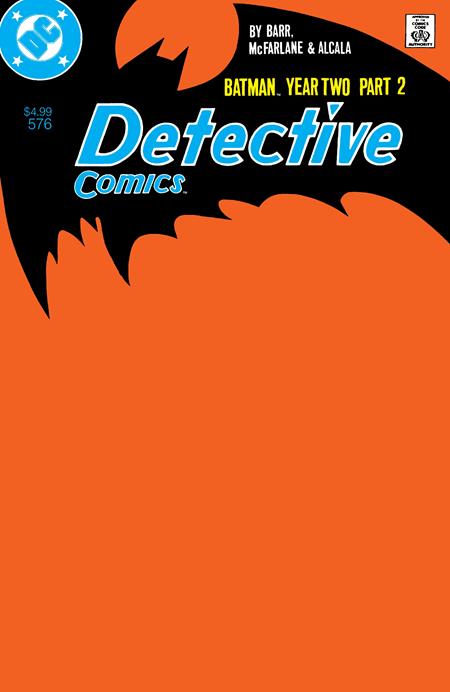 03/18/2026 DETECTIVE COMICS #576 FACSIMILE EDITION CVR B BLANK CARD STOCK VAR (YEAR TWO PART 2 OF 4) DC COMICS