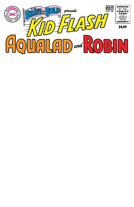 BRAVE AND THE BOLD #54 FACSIMILE EDITION CVR B BLANK CARD STOCK VARIANT 2024 Brave and the Bold DC COMICS