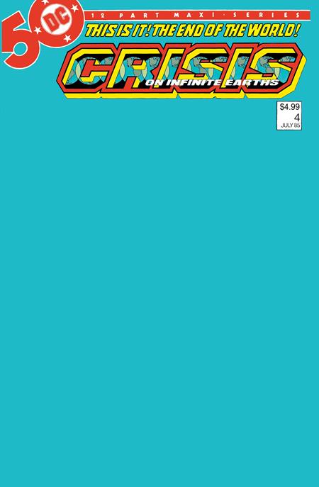 CRISIS ON INFINITE EARTHS #4 FACSIMILE EDITION CVR C BLANK VARIANT 2024 Crisis on Infinite Earths DC COMICS