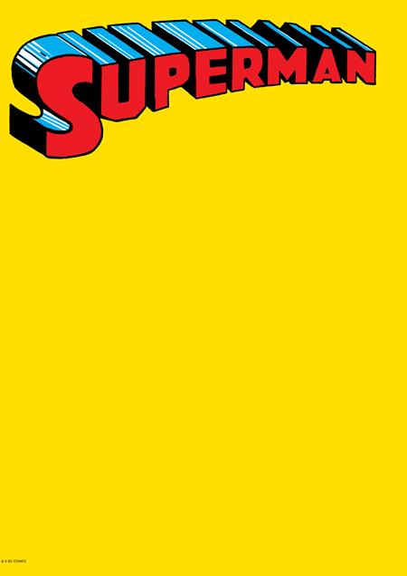 SUPERMAN #1 FACSIMILE EDITION CVR C YELLOW BLANK VARIANT (MAGAZINE SIZE) 2025 Superman DC COMICS