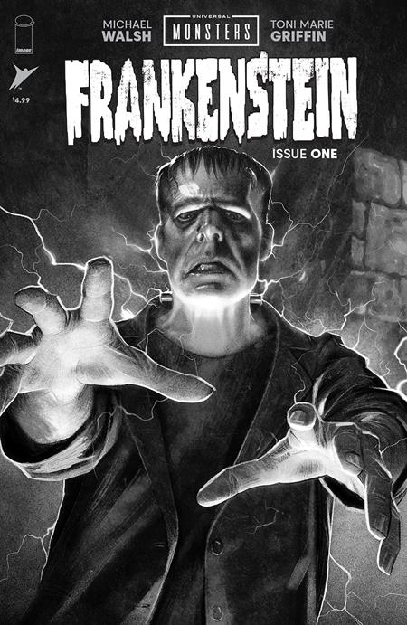 UNIVERSAL MONSTERS FRANKENSTEIN #1 (OF 4) MIDDLETON B&W 1:25 VARIANT 2024 Universal Monsters IMAGE COMICS