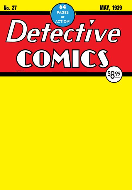 BATMAN DAY 2024 - DETECTIVE COMICS #27 FACSIMILE EDITION CVR B BLANK VARIANT (GOLDEN AGE SIZE) 2024 Batman DC COMICS