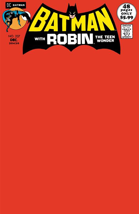 BATMAN #237 FACSIMILE EDITION CVR C RED BLANK VARIANT 2024 Batman DC COMICS