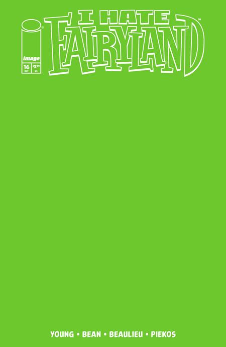 I HATE FAIRYLAND #16 GREEN BLANK VARIANT 2024 IMAGE COMICS