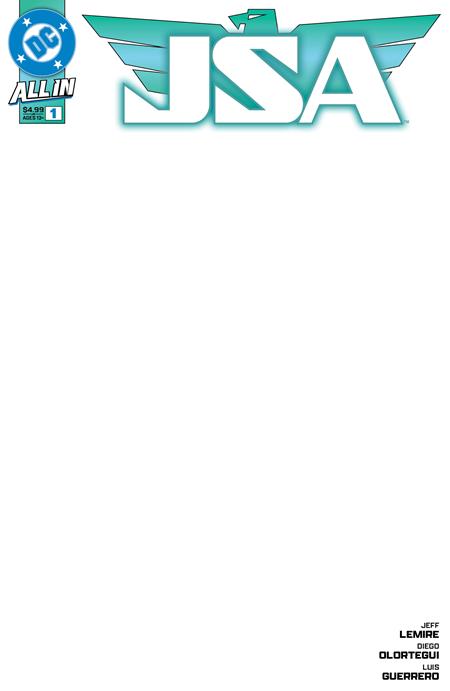 JSA #1 CVR E BLANK CARD STOCK VARIANT 2024 Justice Society of America DC COMICS