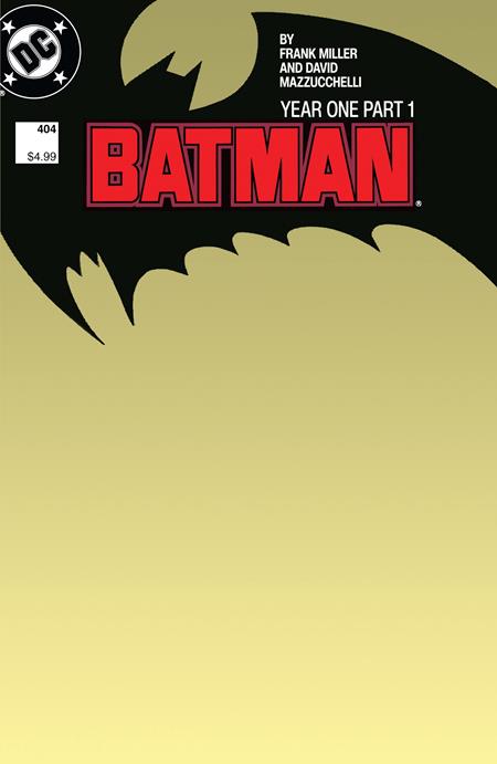 BATMAN #404 FACSIMILE EDITION CVR B BLANK CARD STOCK VARIANT 2023 Batman DC COMICS