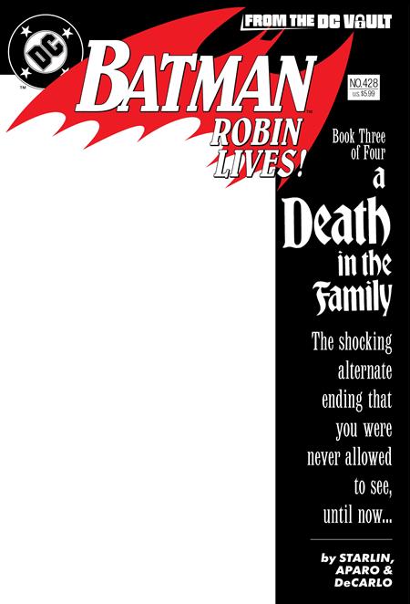 BATMAN #428 ROBIN LIVES (ONE SHOT) CVR B BLANK CARD STOCK VARIANT 2023 Batman DC COMICS