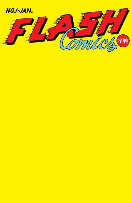 FLASH COMICS #1 FACSIMILE EDITION CVR C BLANK VARIANT 2024 Flash DC COMICS