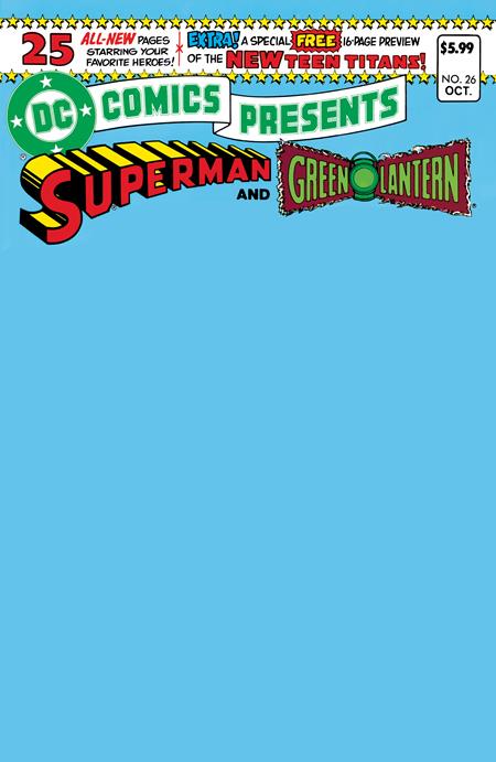 DC COMICS PRESENTS #26 FACSIMILE EDITION CVR C BLANK VARIANT 2025 DC Comics Presents DC COMICS