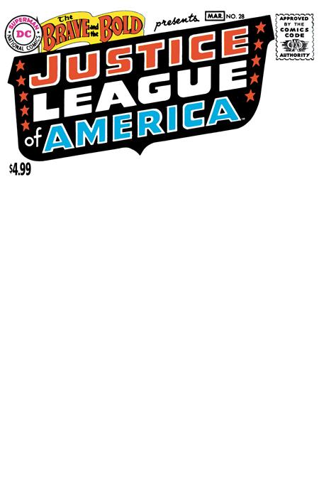 01/07/2026 BRAVE AND THE BOLD #28 FACSIMILE EDITION CVR C BLANK CARD STOCK VARIANT (2026 EDITION) Justice League DC COMICS