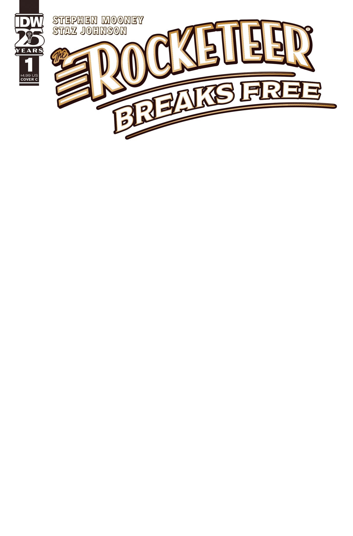 ROCKETTER BREAKS FREE #1 BLANK SKETCH VARIANT 2024 Rocketeer IDW Publishing