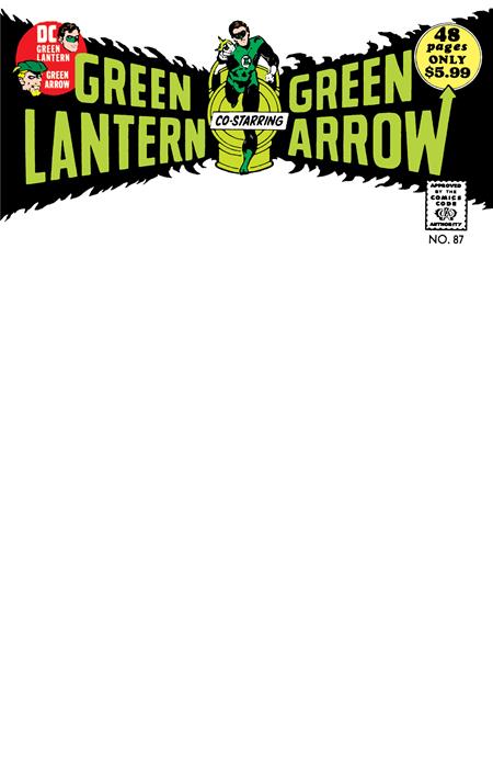 GREEN LANTERN #87 FACSIMILE EDITION CVR B BLANK CARD STOCK VARIANT 2024 Green Lantern DC COMICS