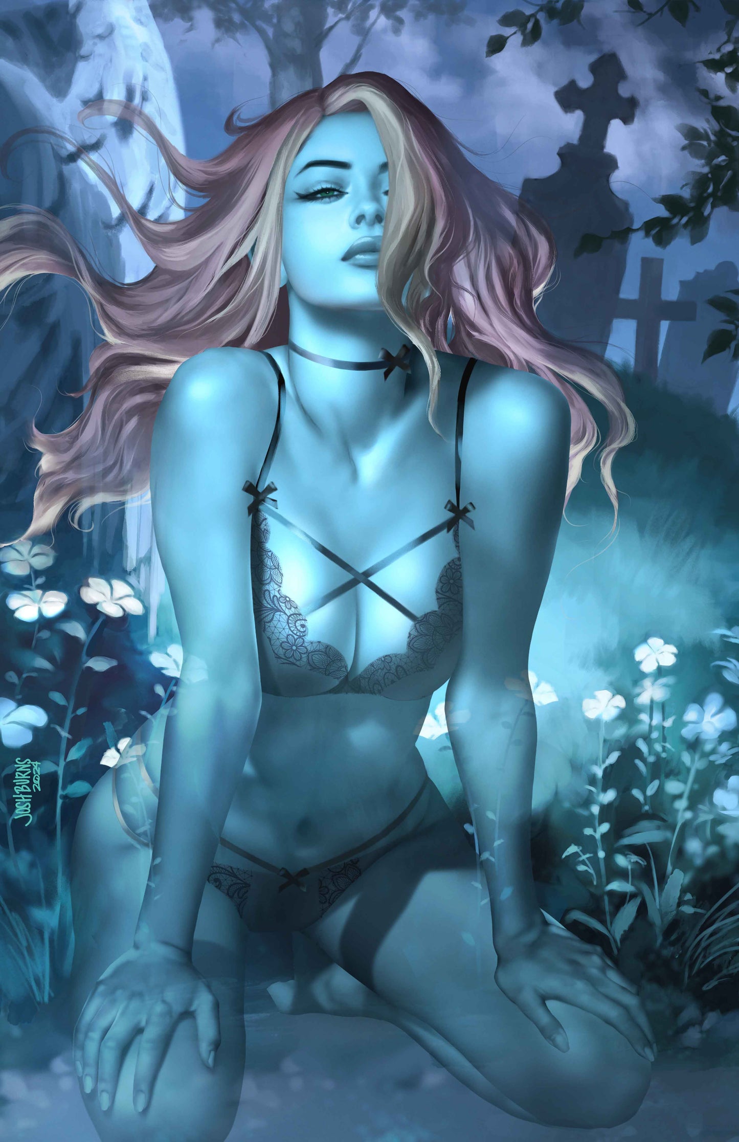 HORROR & FANTASY ILLUS 20240 PINUP SPEC CVR C JOSH BURNS VARIANT 2025 ZENESCOPE ENTERTAINMENT INC