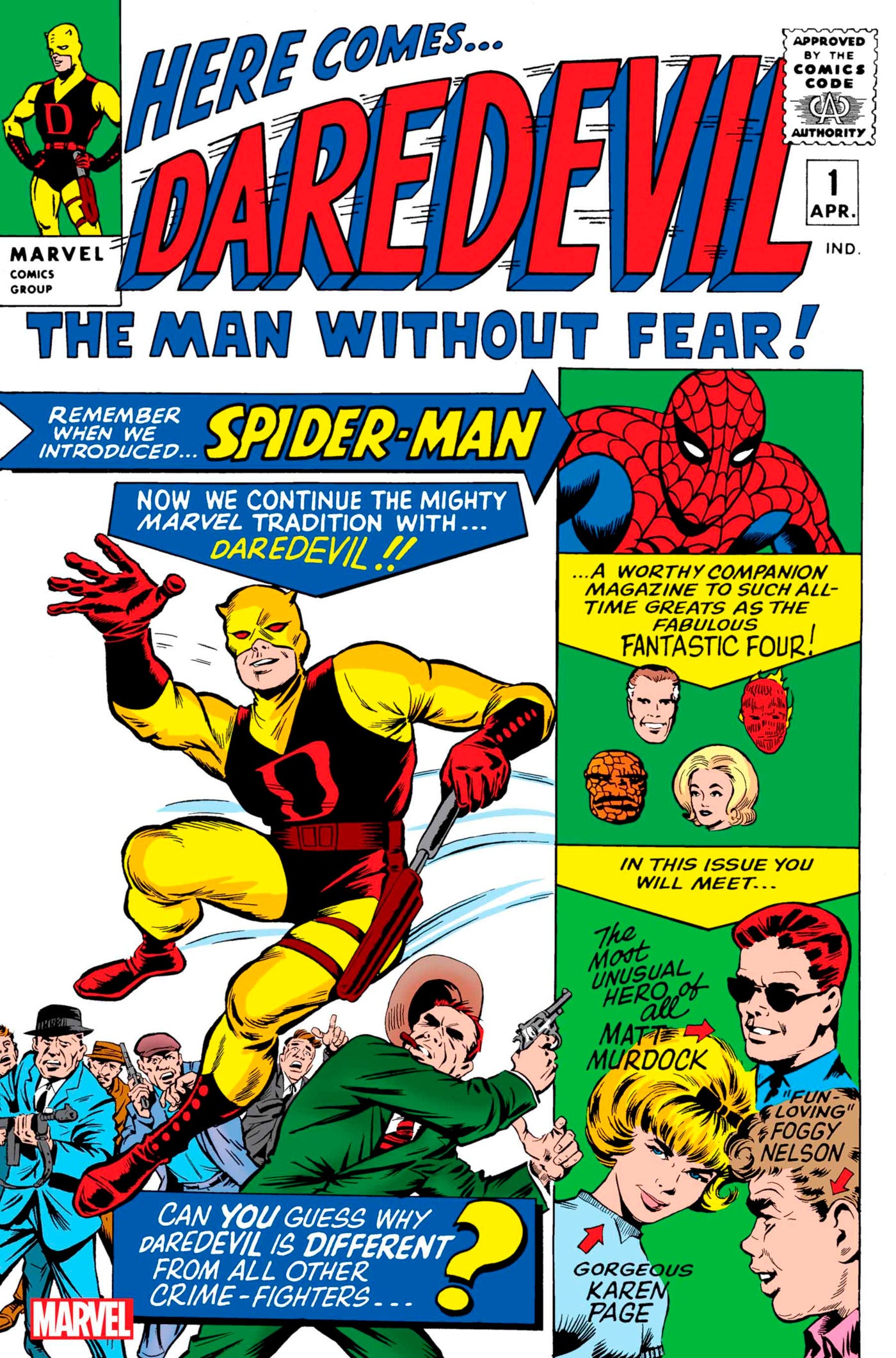 DAREDEVIL #1 FACSIMILE EDITION 2025 Daredevil MARVEL PRH