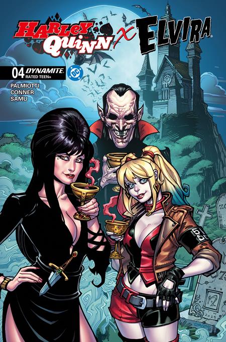 01/28/2026 HARLEY QUINN X ELVIRA #4 CVR B CHAD HARDIN VAR DYNAMITE ENTERTAINMENT