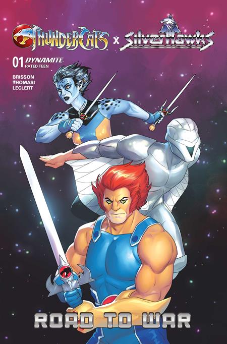 03/18/2026 THUNDERCATS X SILVERHAWKS ROAD TO WAR (ONE SHOT) CVR B MEGHAN HETRICK VAR DYNAMITE ENTERTAINMENT