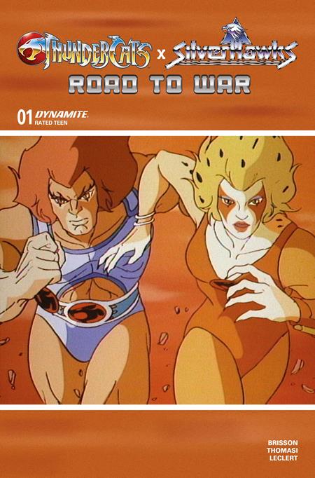03/18/2026 THUNDERCATS X SILVERHAWKS ROAD TO WAR (ONE SHOT) CVR E ANIMATION ART VAR DYNAMITE ENTERTAINMENT