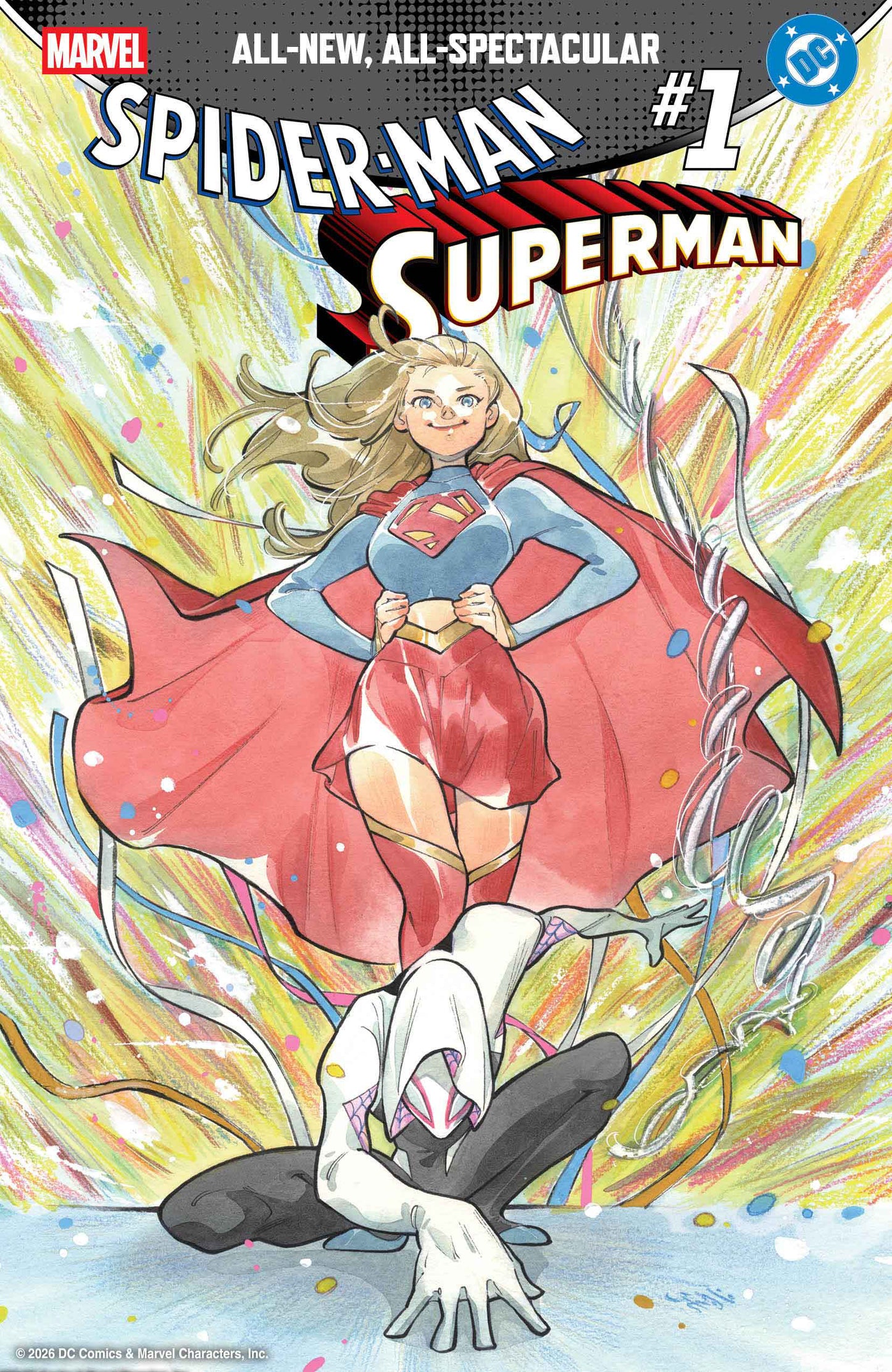 04/22/2026 MARVEL DC: SPIDER-MAN SUPERMAN #1 PEACH MOMOKO VARIANT MARVEL