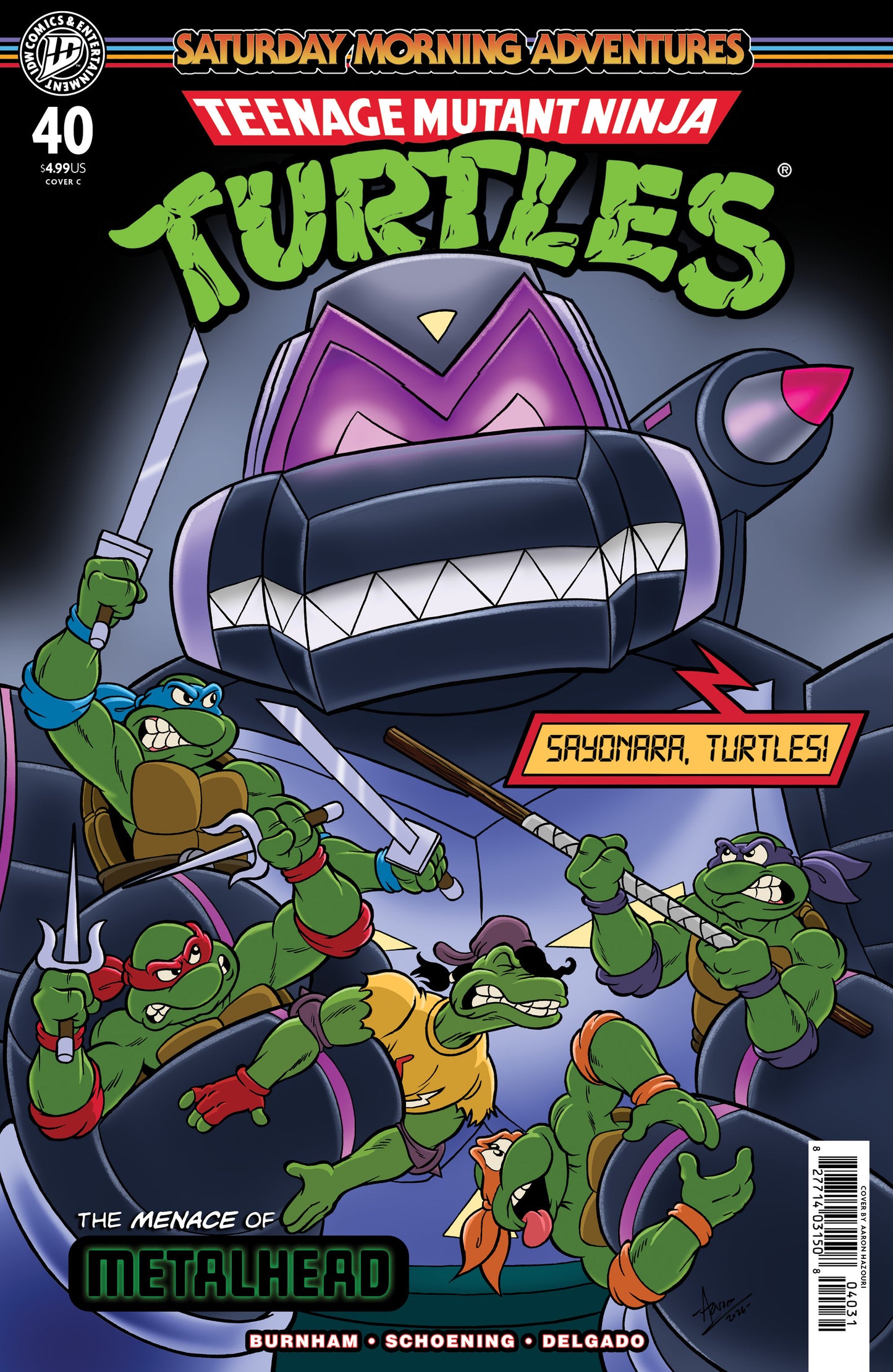 08/26/2026 Teenage Mutant Ninja Turtles: Saturday Morning Adventures #40 Variant C (Hazouri) IDW PUBLISHING