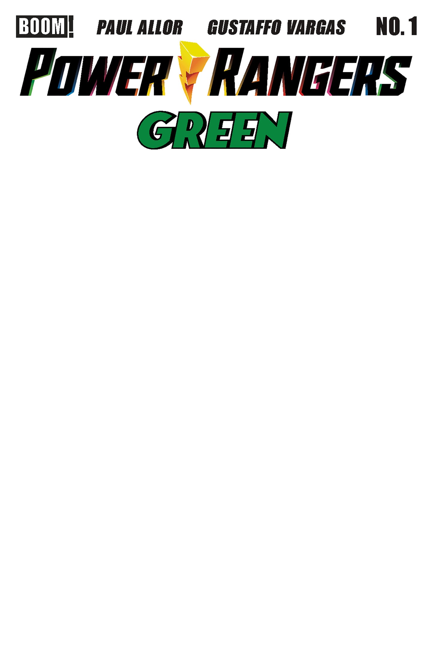 08/05/2026 Power Rangers Green #1 D Blank Sketch Variant BOOM ENTERTAINMENT