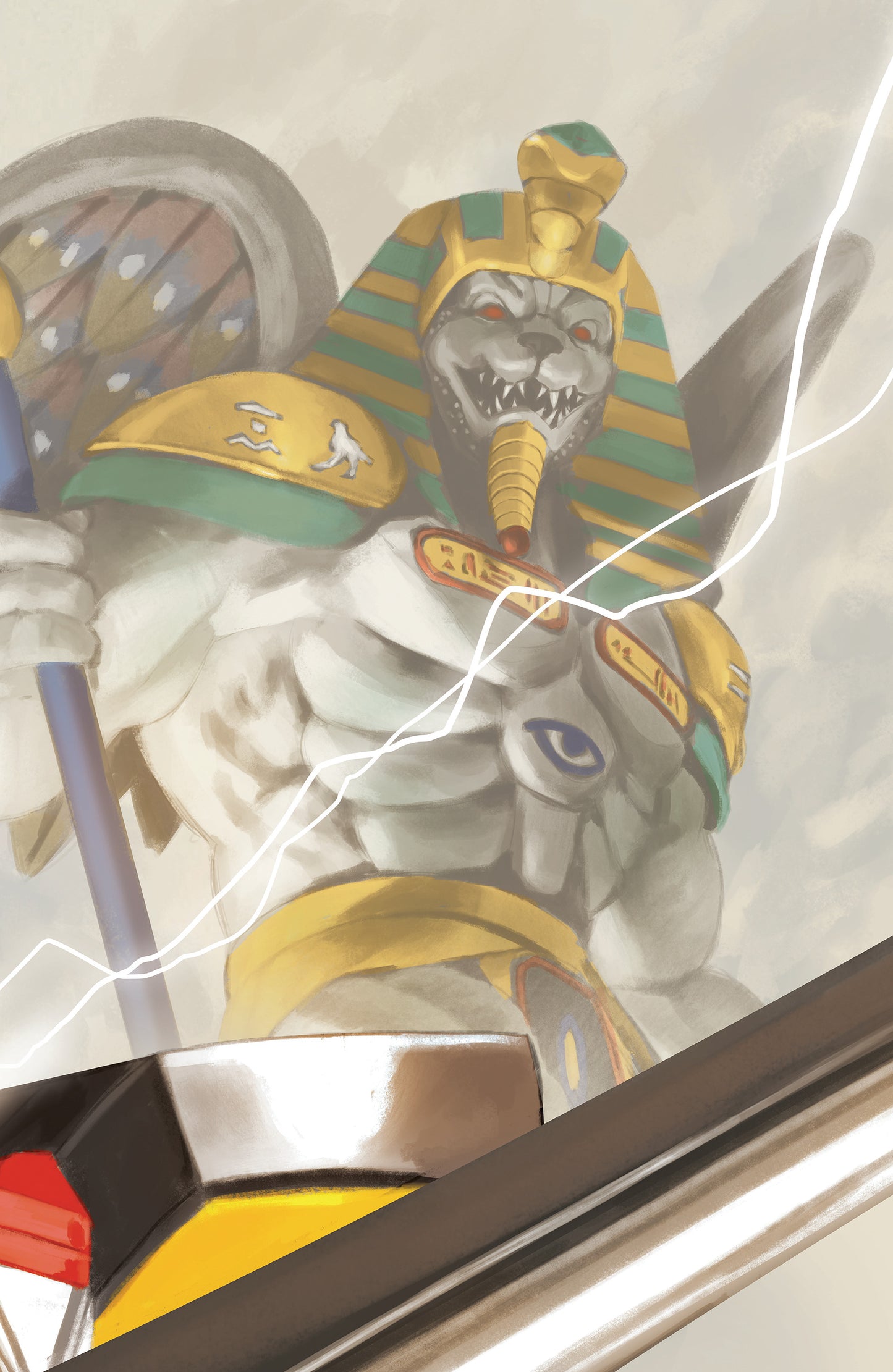 08/26/2026 Mighty Morphin Power Rangers (2026) #3 C Megazord Card Stock Connecting Variant (Full Art, Mercado) BOOM ENTERTAINMENT