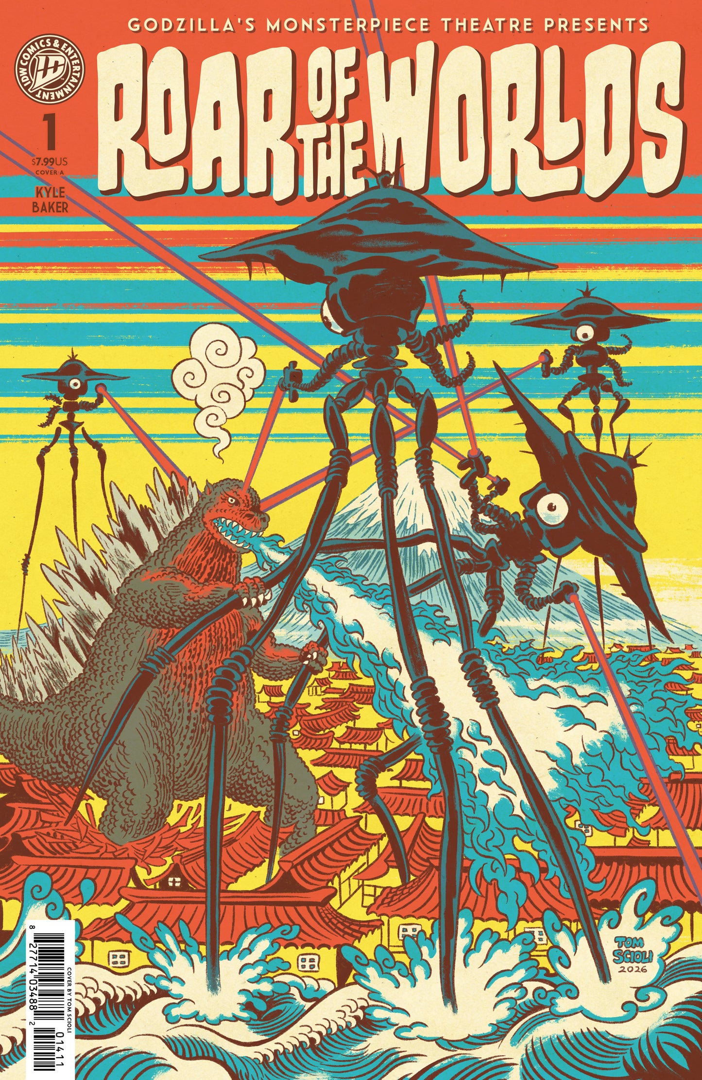 08/12/2026 Godzilla's Monsterpiece Theatre Presents: Roar of the Worlds Cover A (Scioli) IDW PUBLISHING