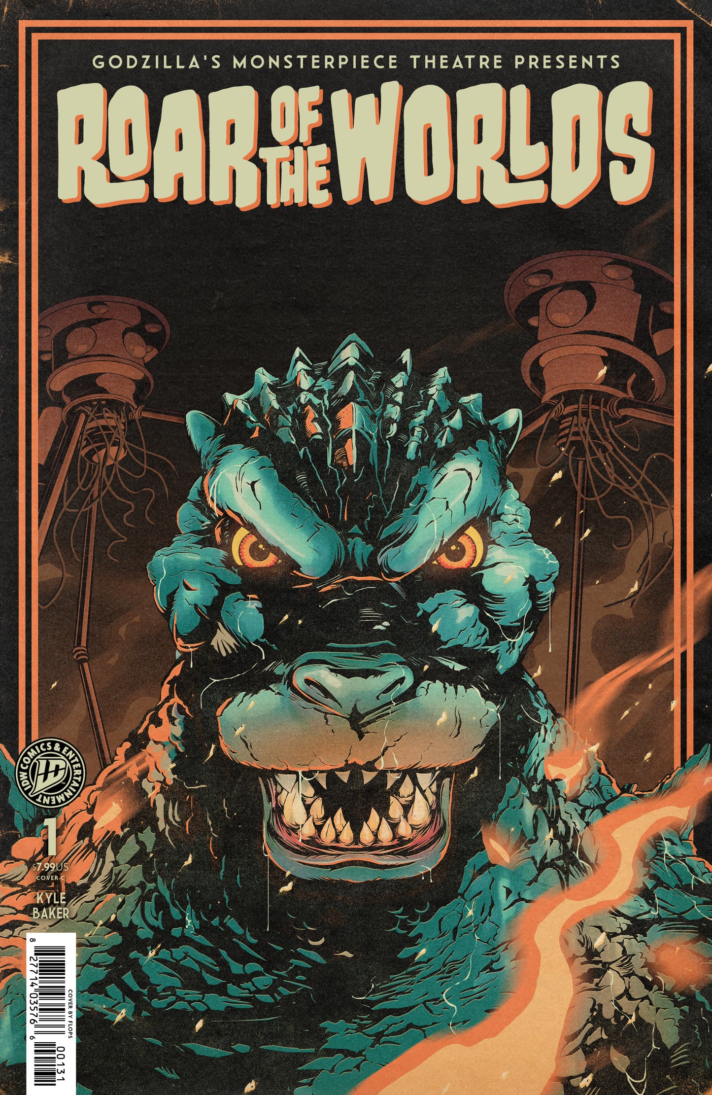 08/12/2026 Godzilla's Monsterpiece Theatre Presents: Roar of the Worlds Variant C (Flops!) IDW PUBLISHING
