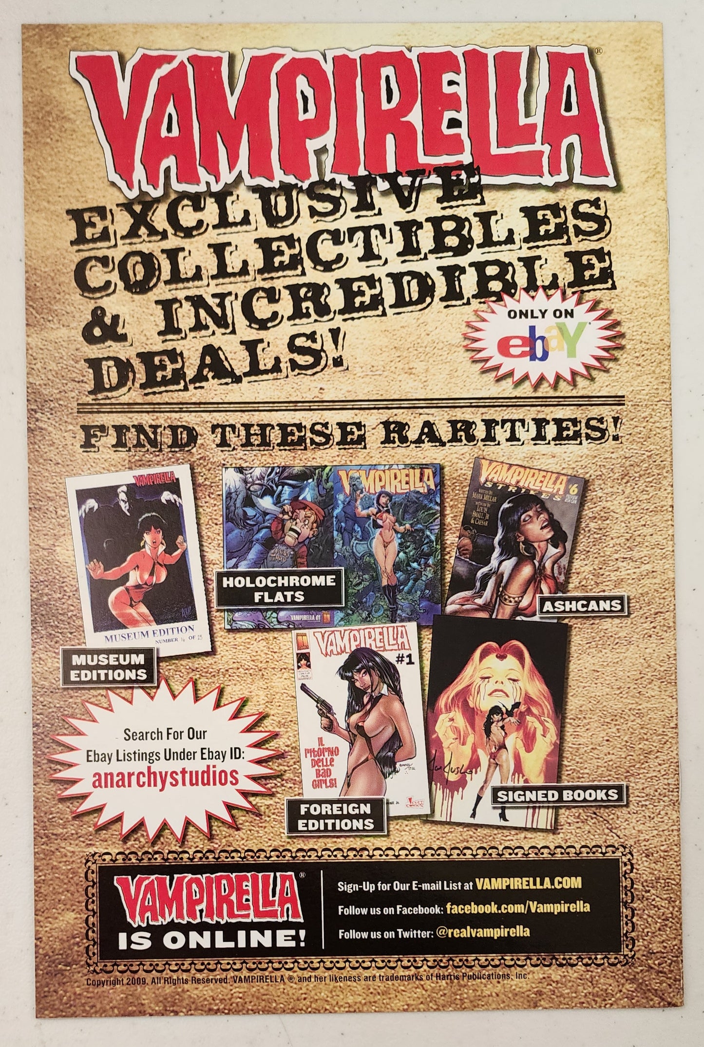 VAMPIRELLA SECOND COMING #1 SUYDAM COVER 2009 Vampirella HARRIS COMICS