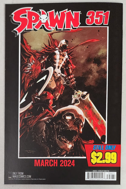 SPAWN #350 ONE PER STORE THANK YOU VARIANT SIGNED BY TODD MCFARLANE 2024