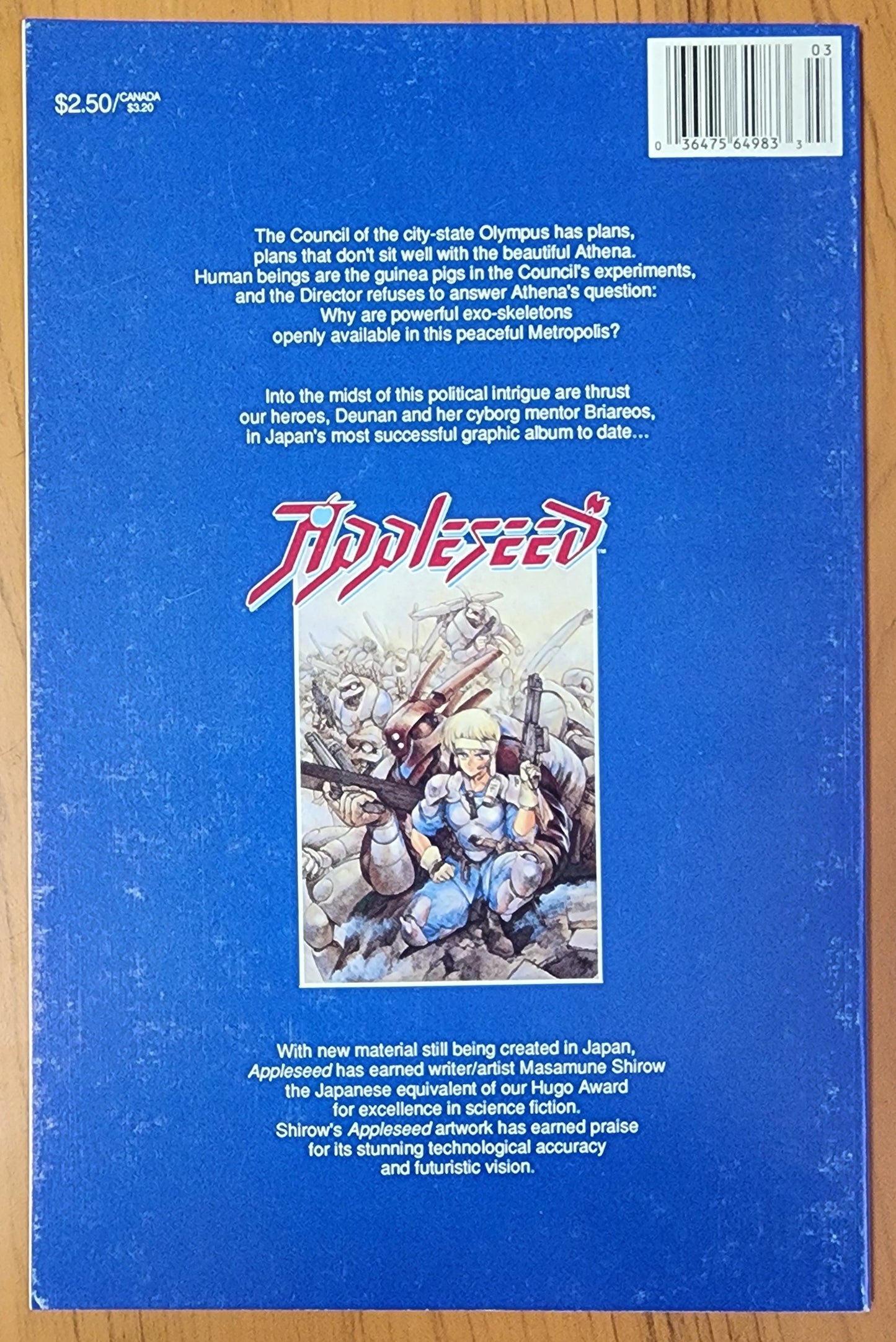 APPLESEED VOLUME 1 #3 1988 Appleseed ECLIPSE COMICS