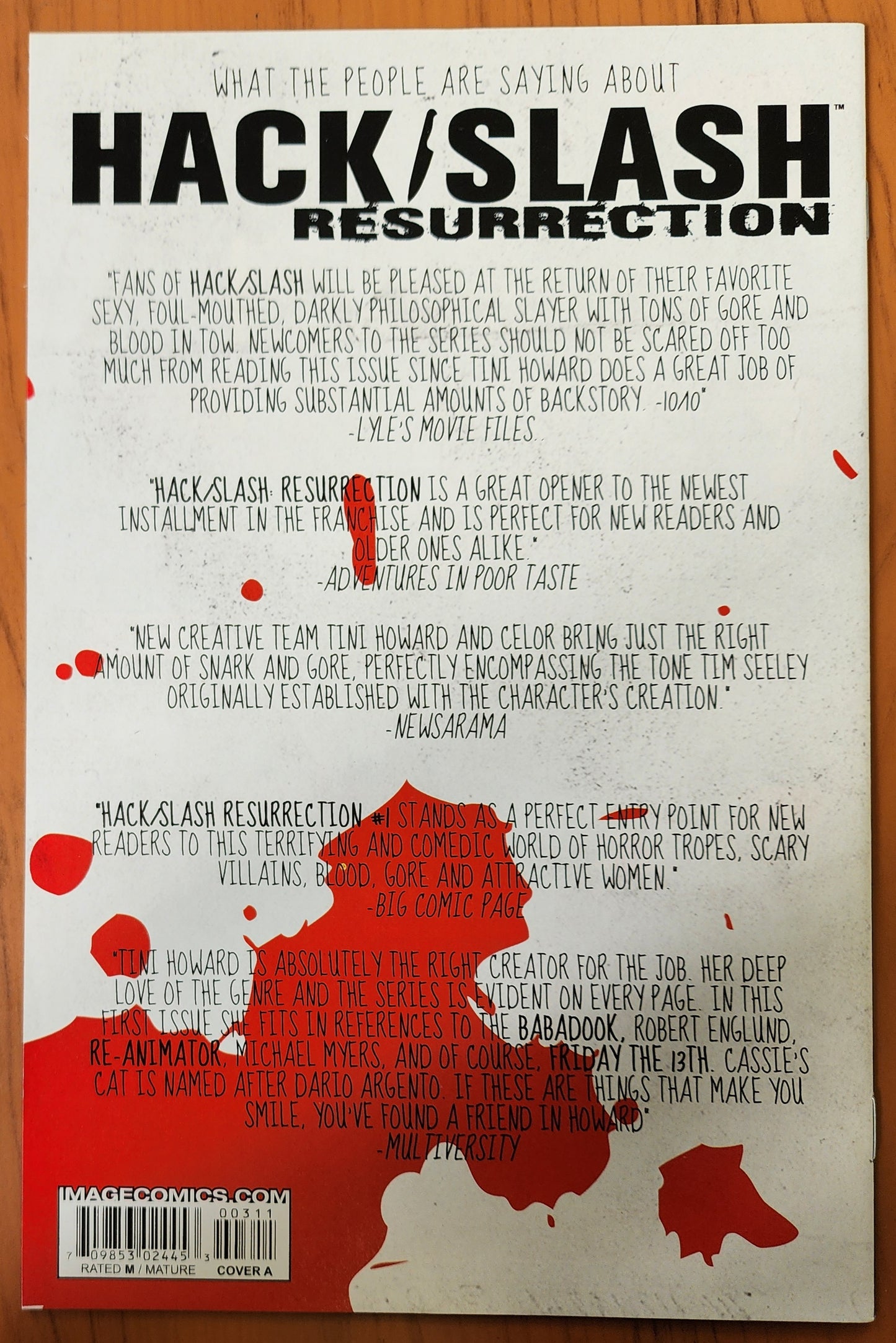 HACK SLASH RESURRECTION #3 2017 Hack Slash IMAGE COMICS