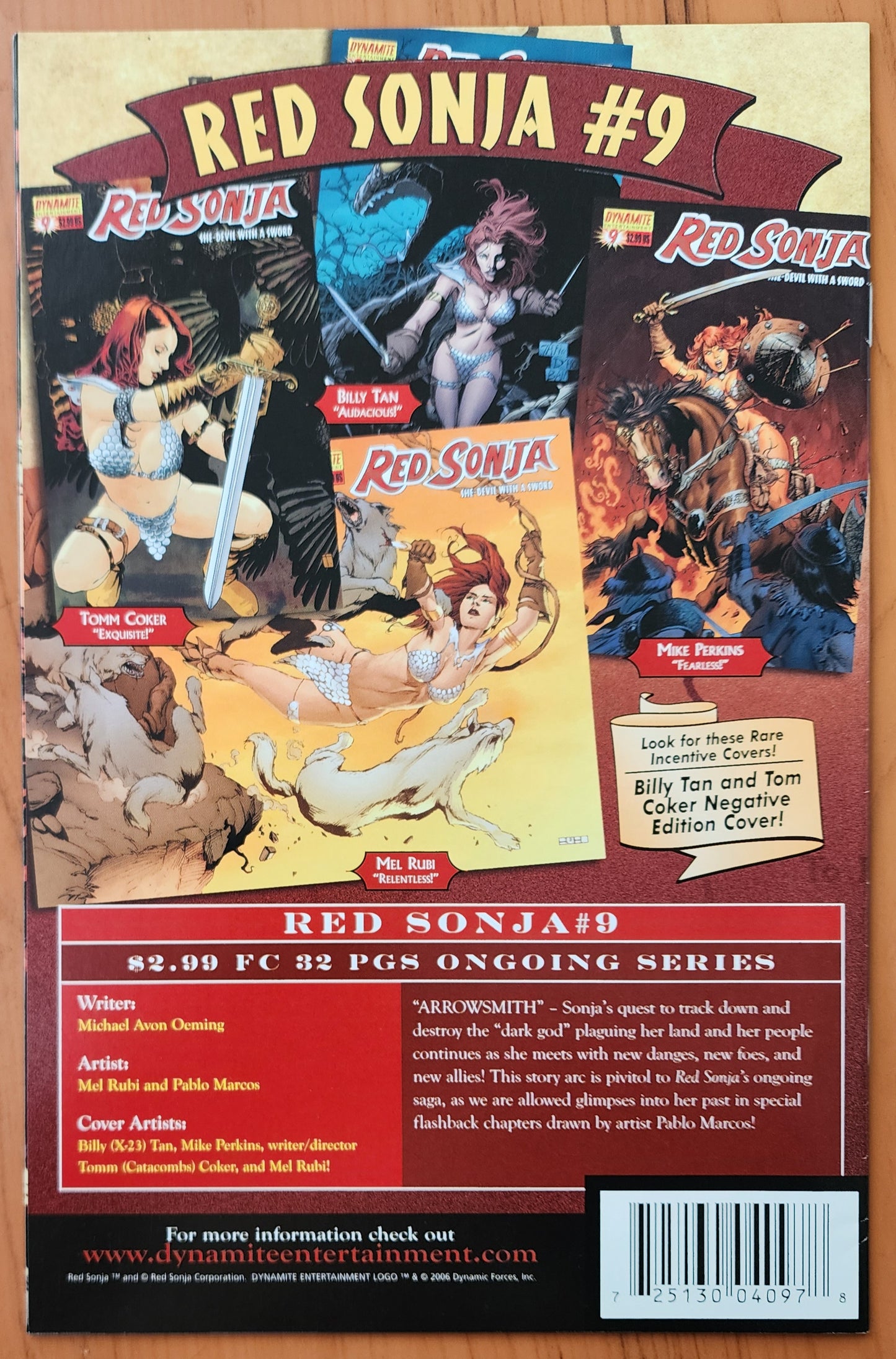 RED SONJA #8 ADAM HUGHES VARIANT 2006 Red Sonja DYNAMITE