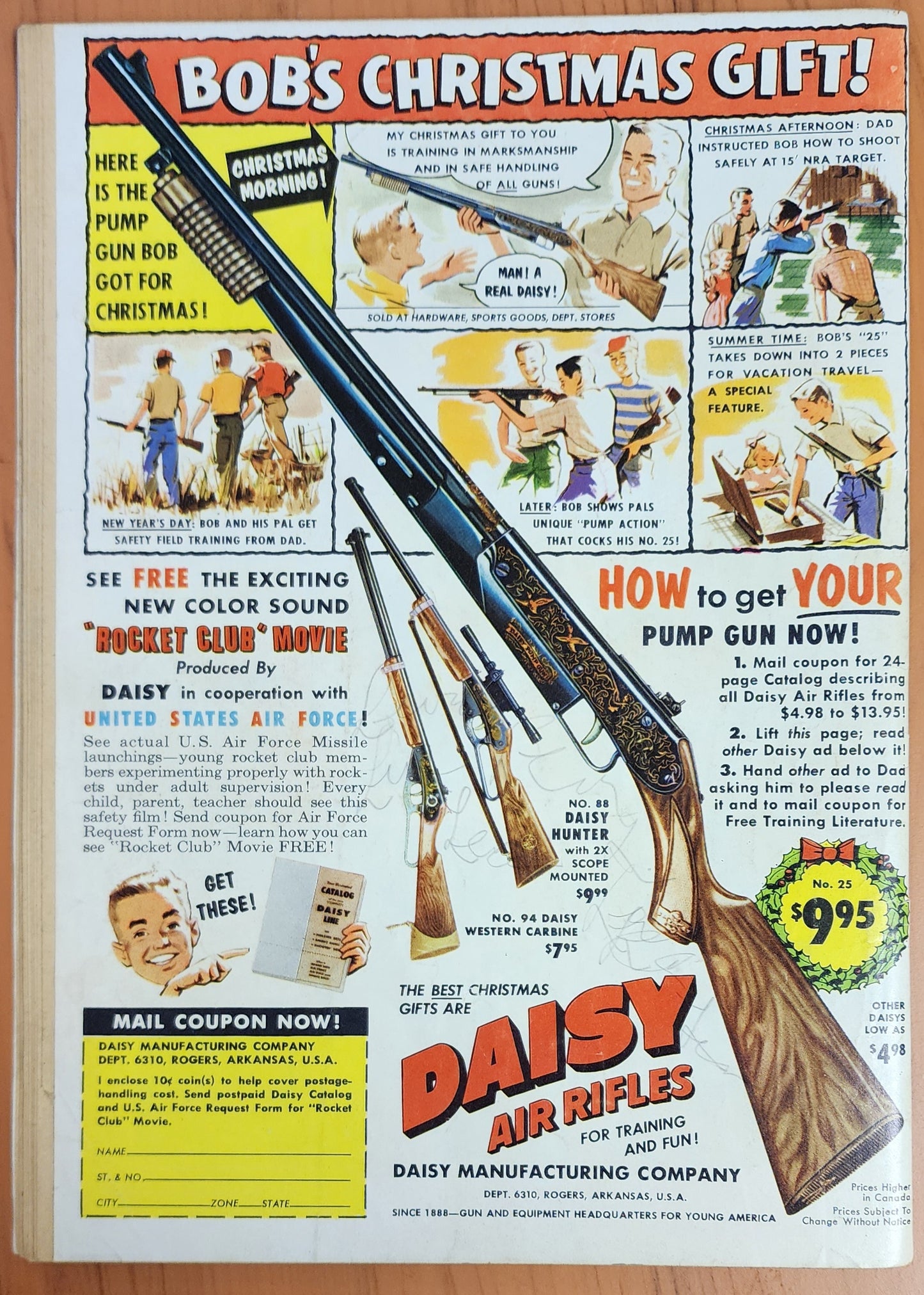 THE RIFLEMAN #2 CHUCK CONNORS & JOHNNY CRAWFORD PHOTO COVER 1960 Rifleman DELL