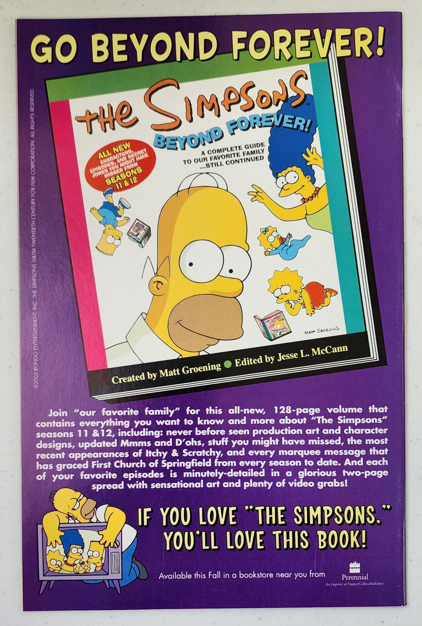 TREEHOUSE OF HORROR #8 2002 BONGO COMICS