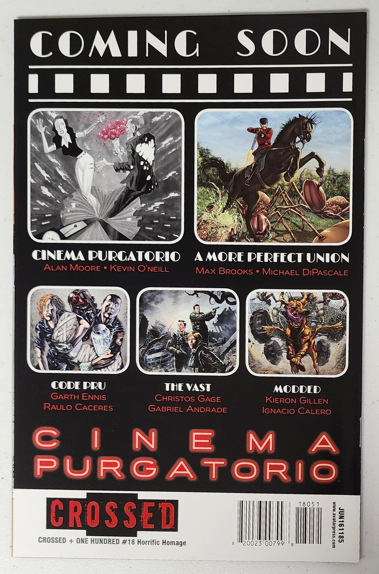 CROSSED PLUS 100 #18 HORRIFIC HOMAGE VARIANT 2016 Crossed AVATAR PRESS INC