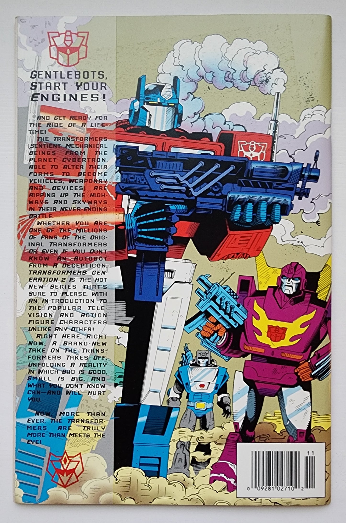 TRANSFORMERS GENERATION 2 #1 1993 FOIL NEWSSTAND Transformers MARVEL COMICS
