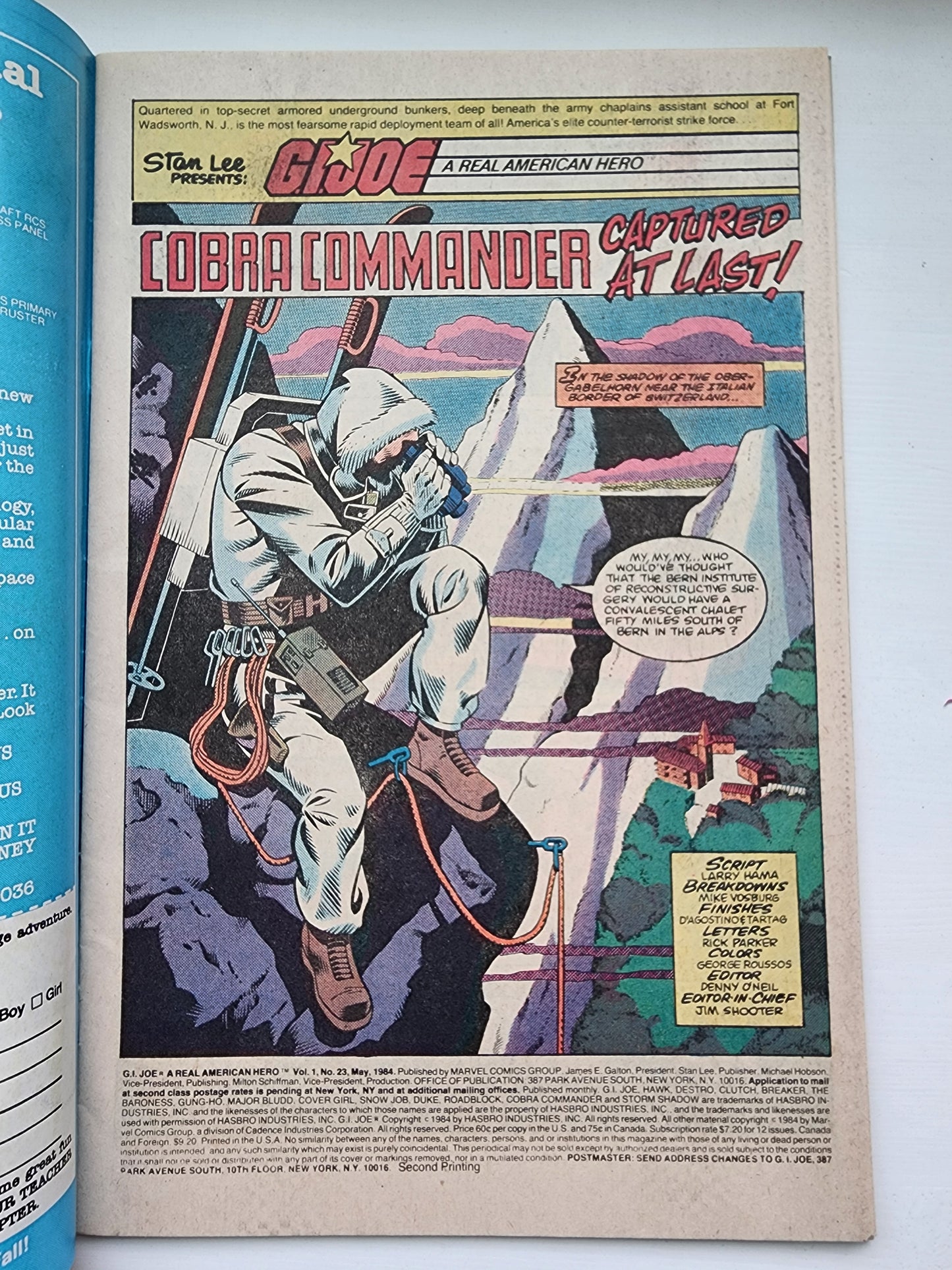 GI JOE A REAL AMERICAN HERO #23 1984 2ND PRINT GI Joe MARVEL COMICS