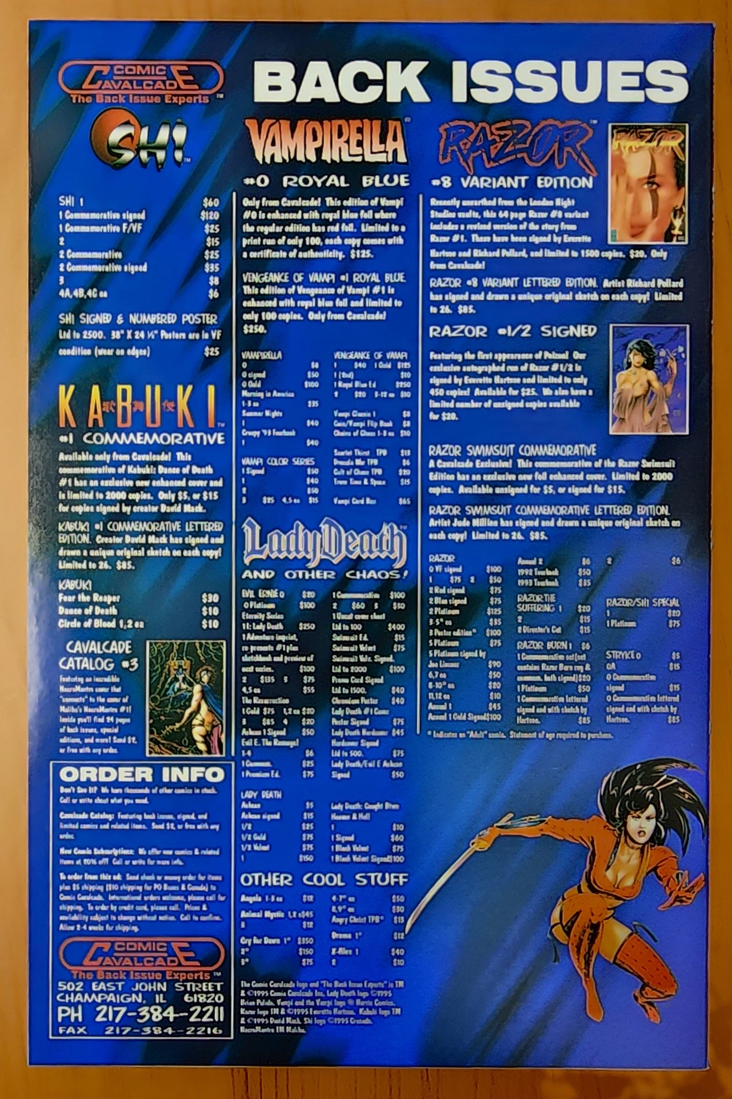 SHI #1 PREMIERE ISSUE FAN APPRECIATION EDITION 1994 Shi CRUSADE COMICS