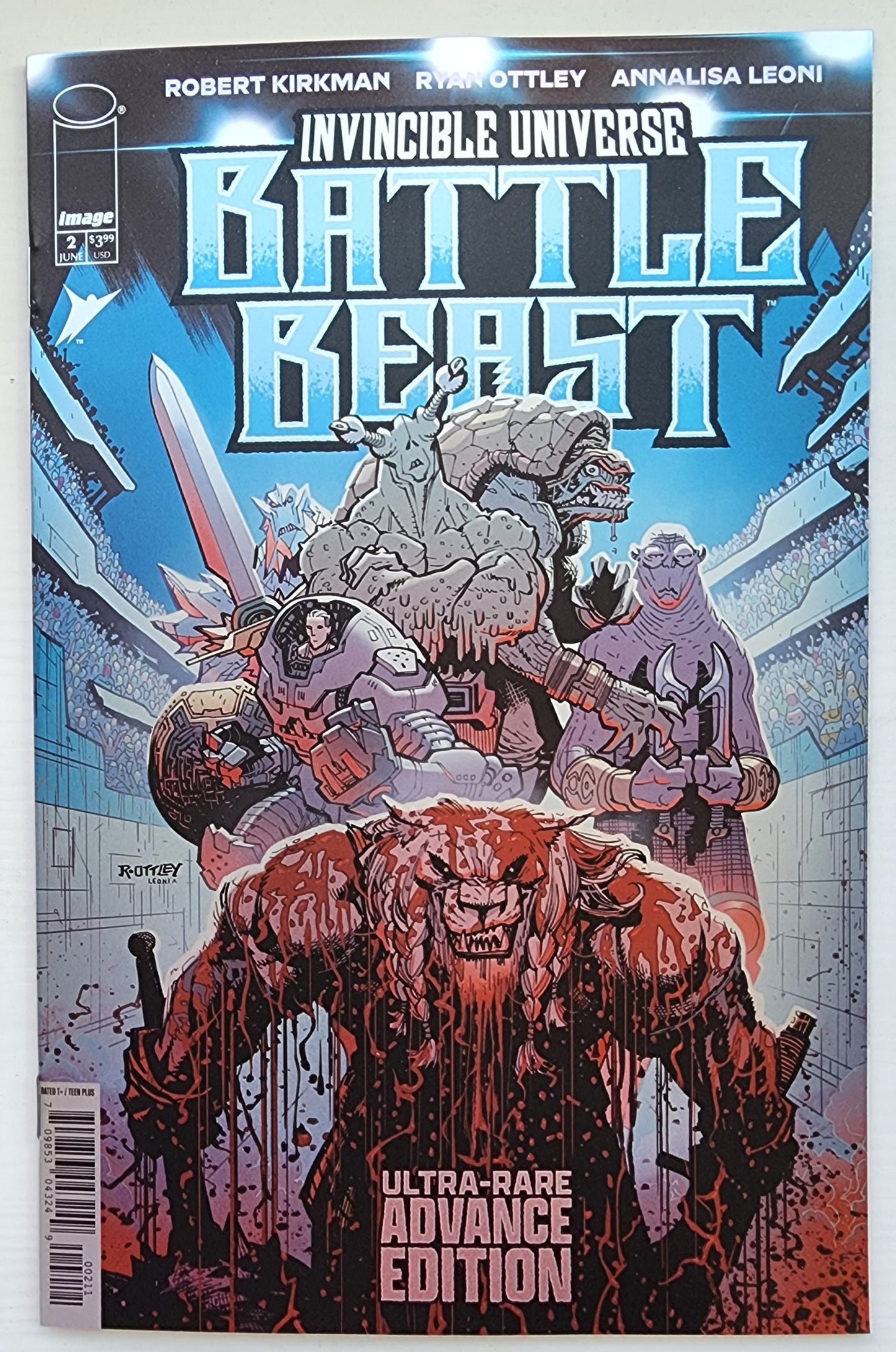 INVINCIBLE UNIVERSE BATTLE BEAST #2 ULTRA RARE ADVANCE FOIL VARIANT 2025 Invincible IMAGE COMICS