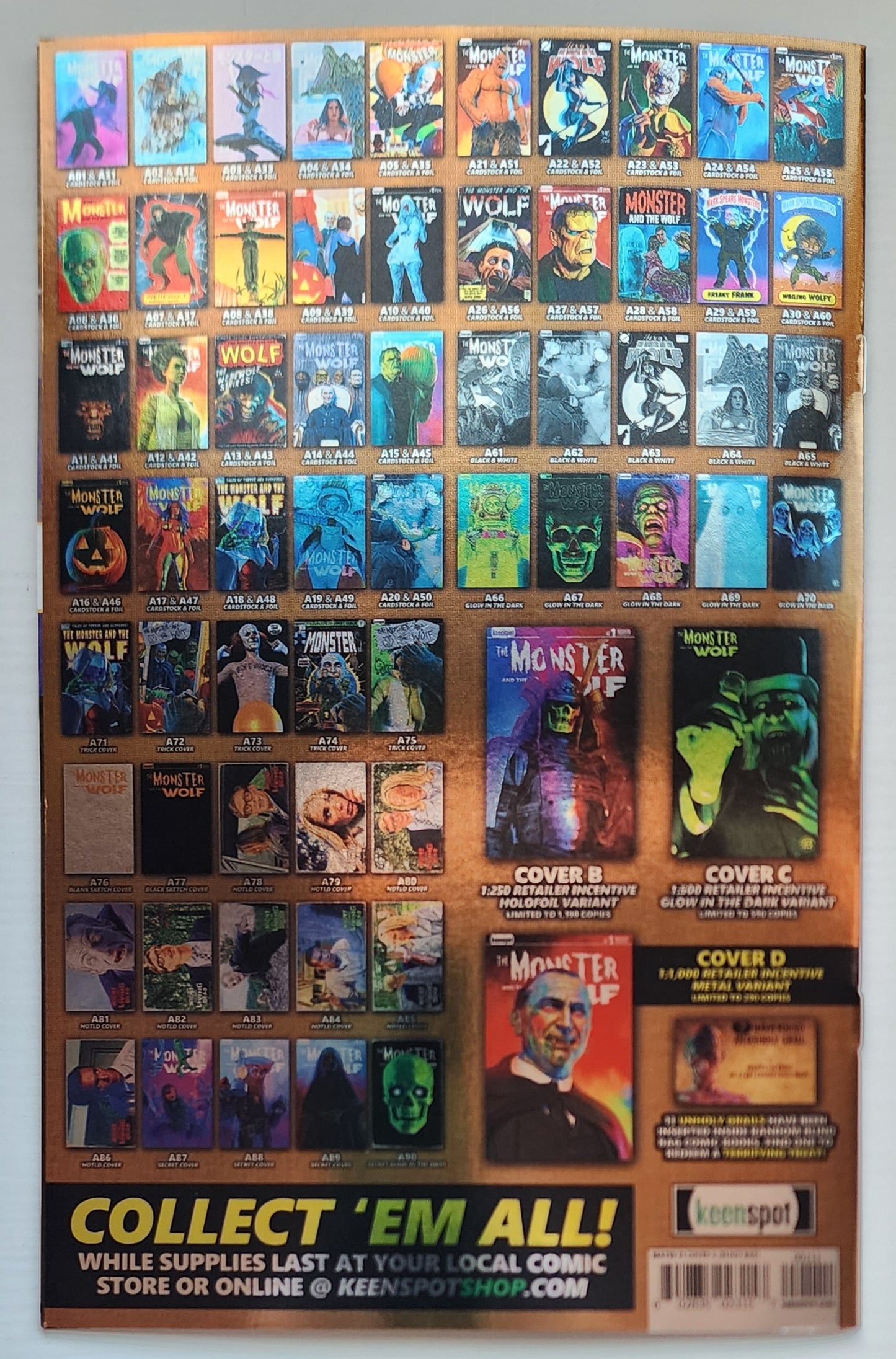 MARK SPEARS MONSTER & WOLF #1 BLIND BAG FOIL VARIANT A51 Universal Monsters KEENSPOT ENTERTAINMENT