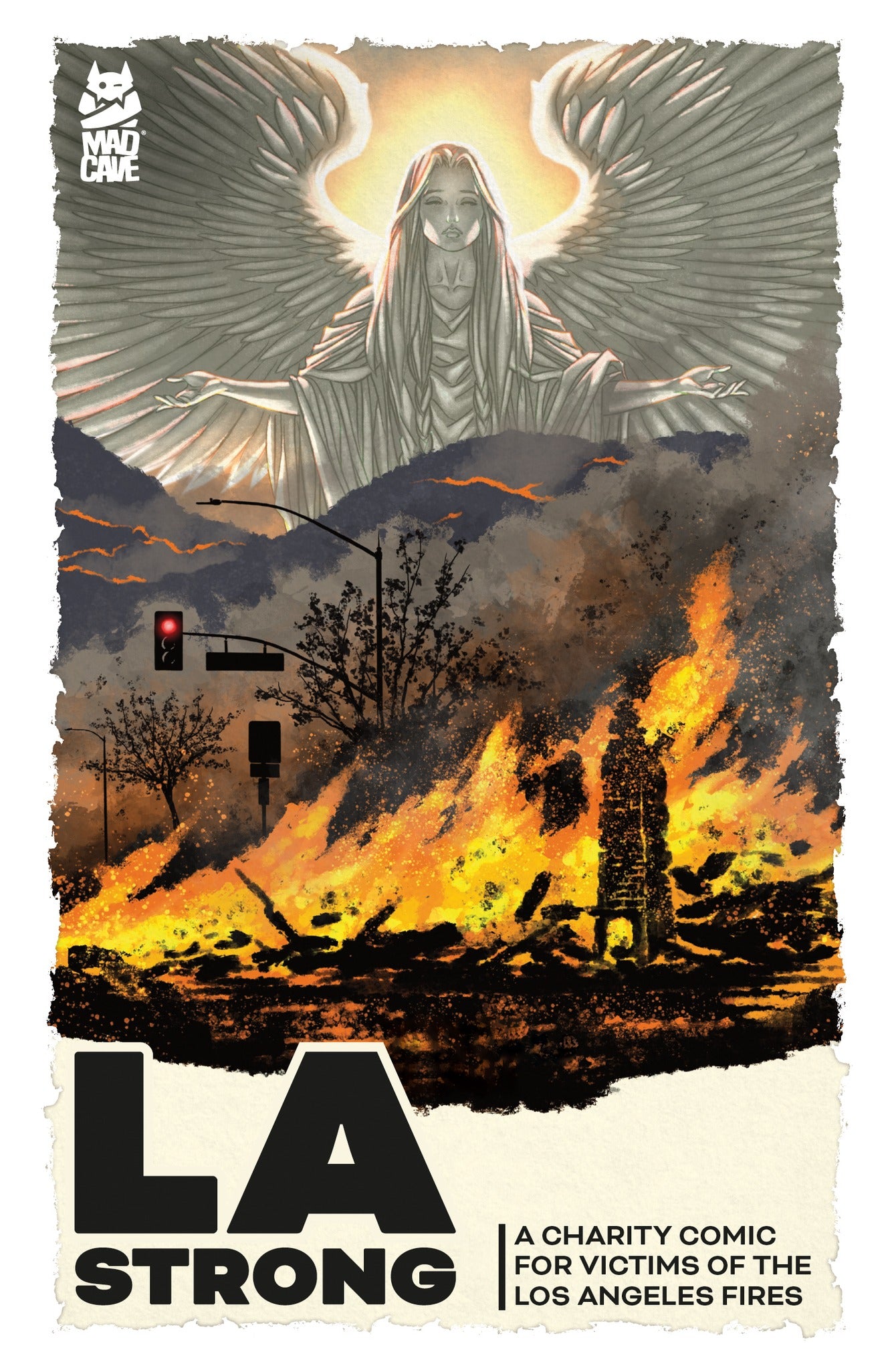 LA STRONG CHARITY COMIC FOR LOS ANGELES FIRES CVR A IAN CHURCHILL 2025 MAD CAVE STUDIOS