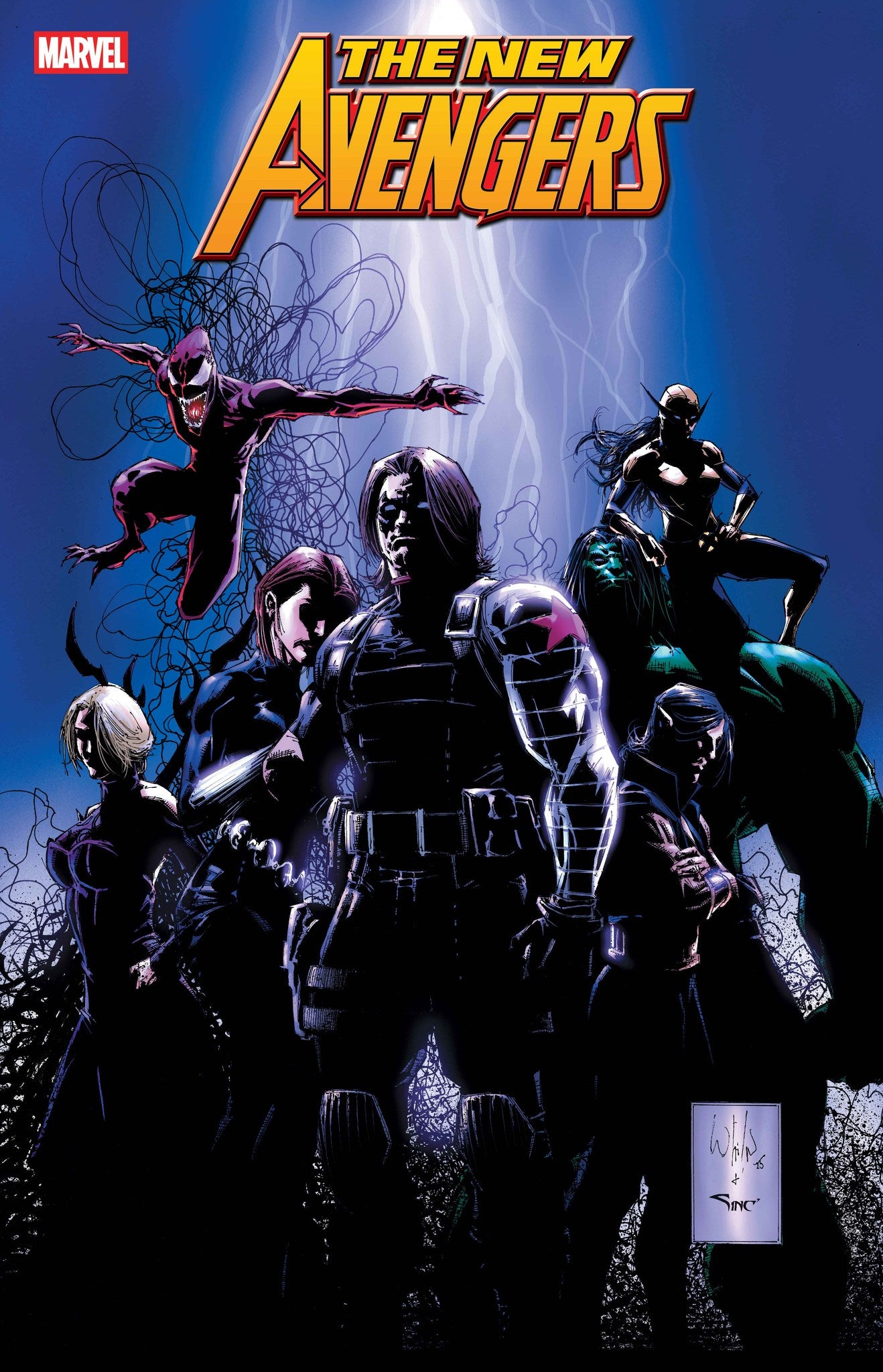 NEW THUNDERBOLTS #1 (NEW AVENGERS) WHILCE PORTACIO SPOILER HOMAGE VARIANT 2025 MARVEL PRH