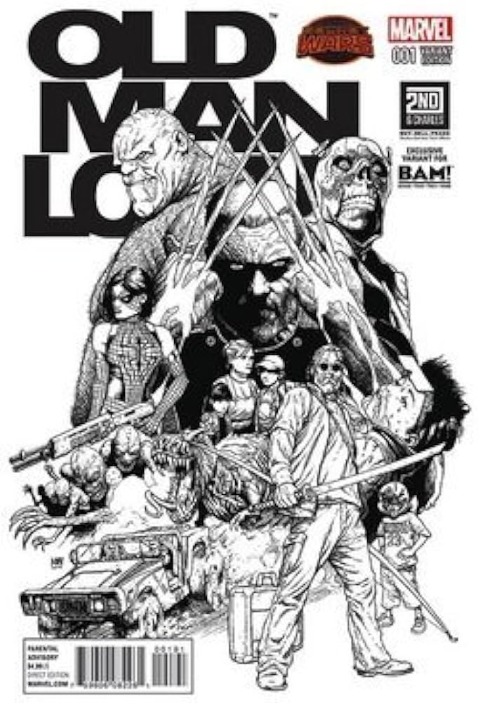 OLD MAN LOGAN #1 MCNIEVEN B&W EXCLUSIVE VARIANT 2015 Wolverine MARVEL COMICS