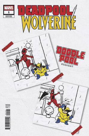 DEADPOOL WOLVERINE #1 DOODLEPOOL VARIANT 2025 Deadpool MARVEL COMICS