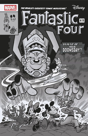 FANTASTIC FOUR #1 DISNEY WHAT IF B&W HOMAGE 1:100 VARIANT 2025 Fantastic Four MARVEL PRH
