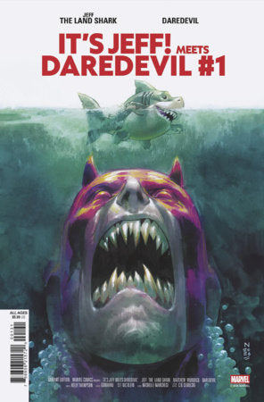 02/04/2026 ITS JEFF MEETS DAREDEVIL #1 KLEIN JAW HOMAGE VARIANT Its Jeff MARVEL COMCS