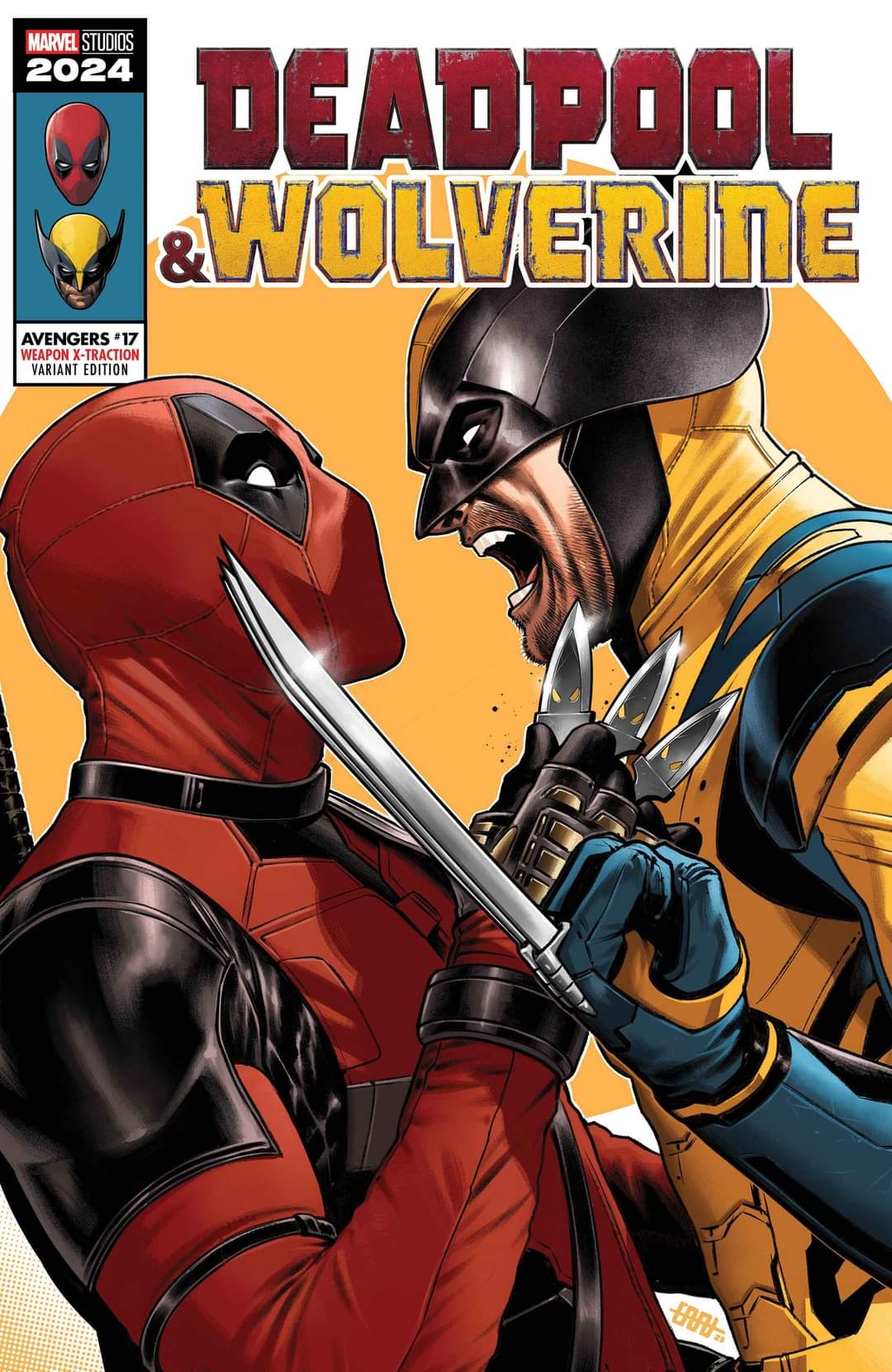 AVENGERS #17 CAFU DEADPOOL WOLVERINE WEAPON X-TRACTION VARIANT 2024 Avengers MARVEL COMICS
