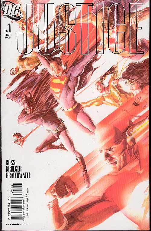 JUSTICE #1 2005 2ND PRINT VARIANT ALEX ROSS Justice League of America DC COMCS